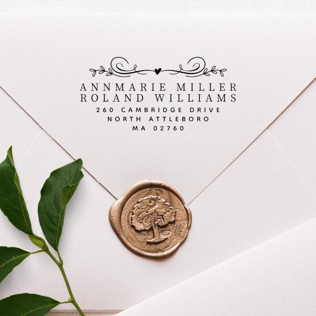 Carimbo De Borracha Endereço de devolução de dois Sobrenomes botânicos (Criador carregado)