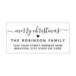 Carimbo De Borracha Endereço de devolução de feriado de script de Nata