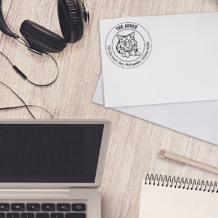 Carimbo De Borracha Endereço de Devolução de Gato de Ragamuffin Person