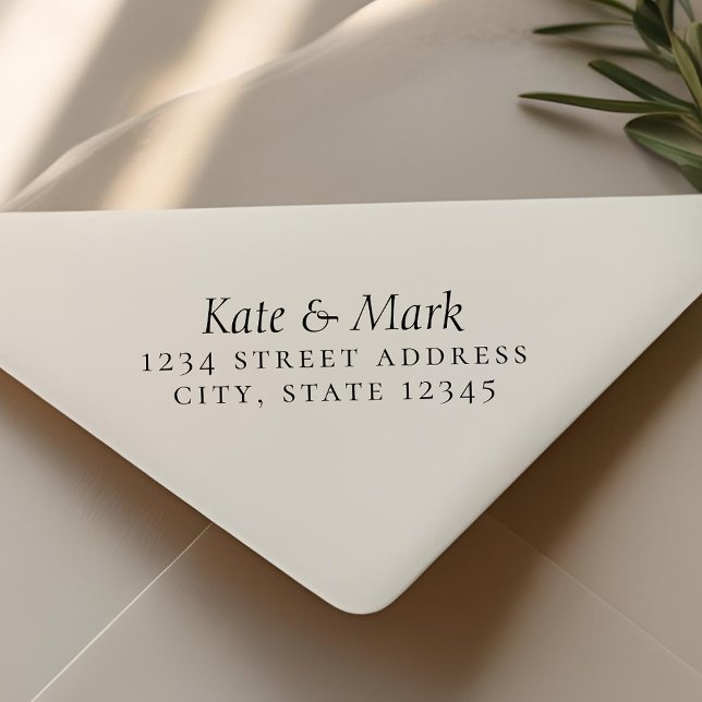 Carimbo De Borracha Endereço de Devolução de Nomes de Casais Formais E (Criador carregado)
