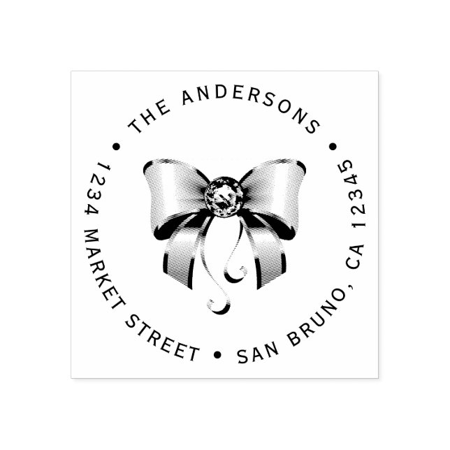 Carimbo De Borracha Endereço de devolução do Arco Diamond Personalizad (Impressão)