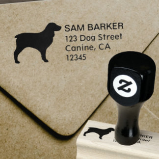 Carimbo De Borracha Endereço de devolução do Boykin Spaniel Silhouette