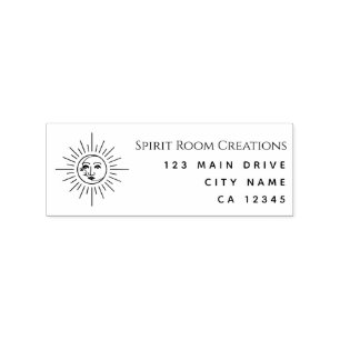 Carimbo De Borracha Endereço de devolução do Business Tarot Sun