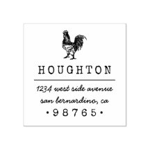 Endereço de devolução do galo desenhado à mão