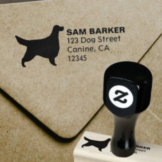 Carimbo De Borracha Endereço de devolução do Gordon Setter Silhouette