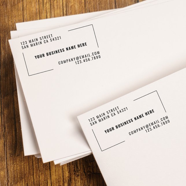 Carimbo De Borracha Endereço de Devolução do Nome da Empresa Personali (Criador carregado)