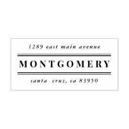 Carimbo De Borracha Endereço de Devolução do Nome da Família Contempor