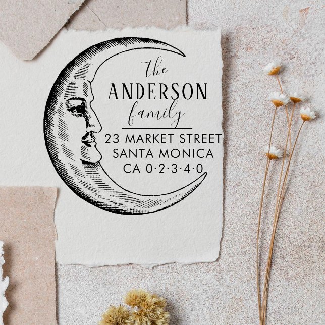 Carimbo De Borracha Endereço de devolução do nome da família personali (Criador carregado)