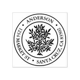 Carimbo De Borracha Endereço de devolução do pedido de Vintage Round