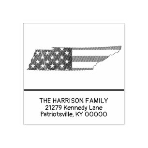 Carimbo De Borracha Endereço de devolução do Tennessee com o nome p