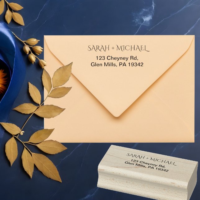 Carimbo De Borracha Endereço de Devolução Moderno (Criador carregado)