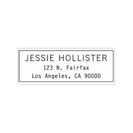 Carimbo De Borracha Endereço de Devolução Moderno Simples