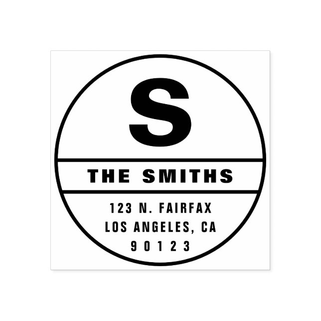 Carimbo De Borracha Endereço de Devolução Moderno Simples (Impressão)