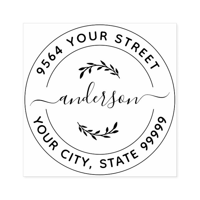 Carimbo De Borracha Endereço de devolução personalizado (Impressão)