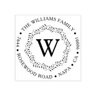 Carimbo De Borracha Endereço de Devolução Personalizado de Fim de Ferr