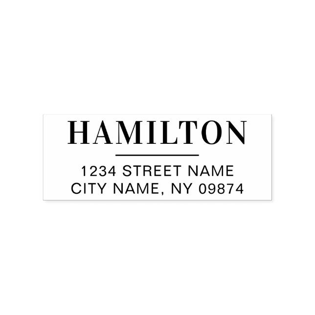 Carimbo De Borracha Endereço de devolução personalizado moderno simple (Impressão)