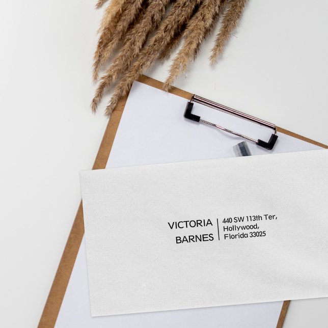 Carimbo De Borracha Endereço de devolução personalizado simples (Criador carregado)