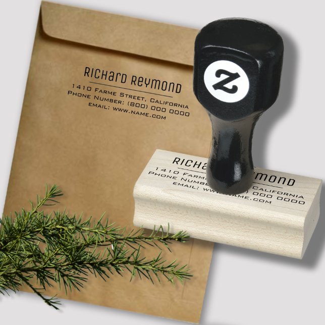 Carimbo De Borracha Endereço de devolução simples (Criador carregado)