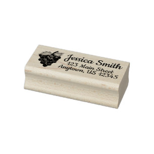 Carimbo De Borracha Endereço de Forragem de Fruta de Uvas