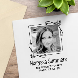 Carimbo De Borracha Endereço de Fotografia Personalizada de Quadro Qua