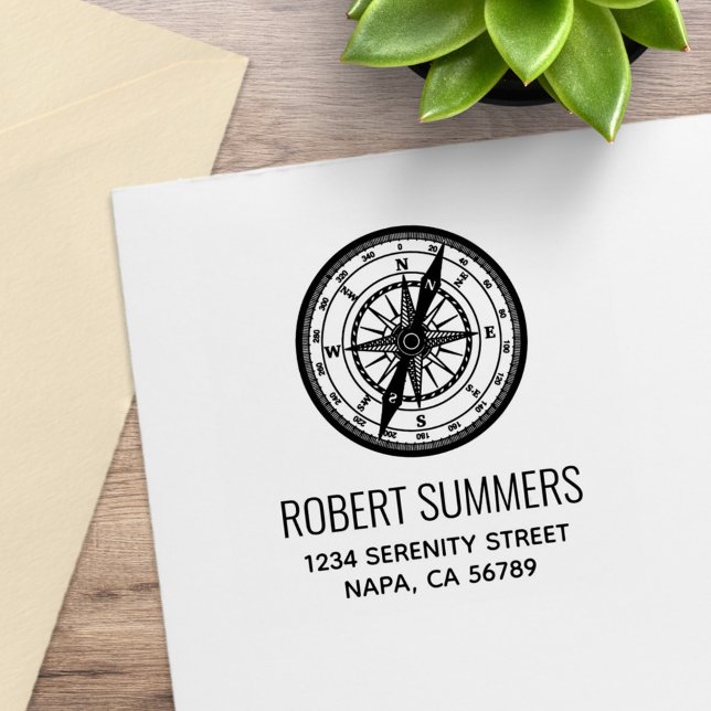 Carimbo De Borracha Endereço de passagem de navegação náutica (Criador carregado)