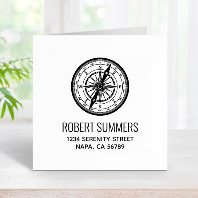 Carimbo De Borracha Endereço de passagem de navegação náutica (Criador carregado)