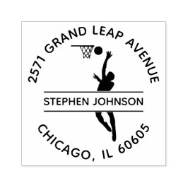 Carimbo De Borracha Endereço de Retorno de Jogador de Basquete com Ent