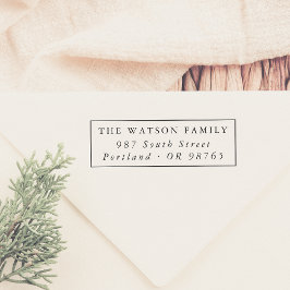 Carimbo De Borracha Endereço de Retorno de Quadro Mínimo Clássico