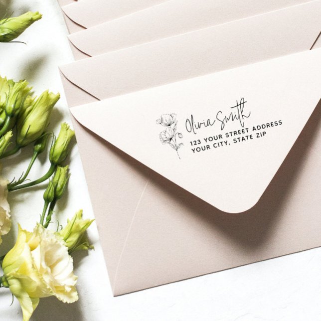 Carimbo De Borracha Endereço de retorno do ventilador de caligrafia El (Criador carregado)