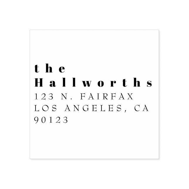 Carimbo De Borracha Endereço de retorno mínimo simples (Impressão)