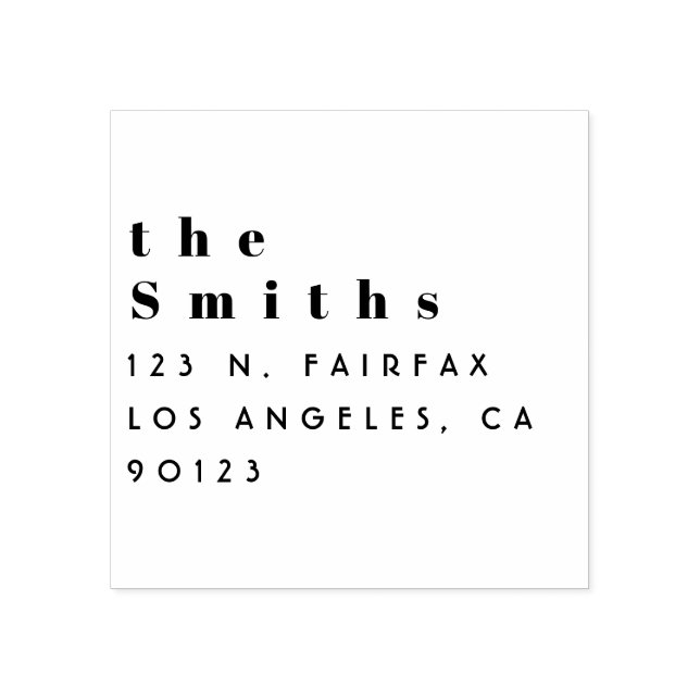 Carimbo De Borracha Endereço de retorno mínimo simples (Impressão)