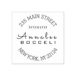 Carimbo De Borracha Endereço de retorno Natureza profissional moderna