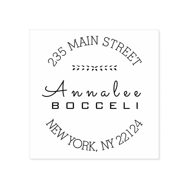 Carimbo De Borracha Endereço de retorno Natureza profissional moderna  (Impressão)