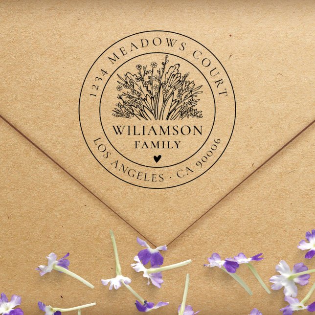 Carimbo De Borracha Endereço de Retorno Personalizado de Arredondar de (Criador carregado)