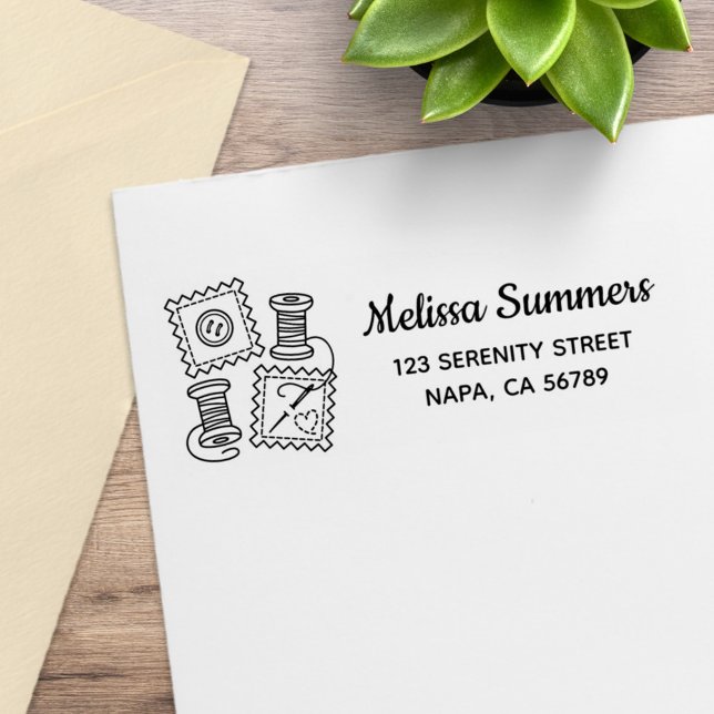 Carimbo De Borracha Endereço do Hobby do Artesanato de costura (Criador carregado)