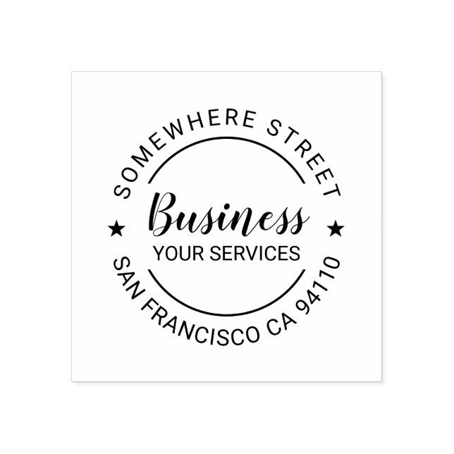 Carimbo De Borracha Endereço do nome profissional (Impressão)