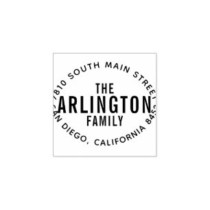 Carimbo De Borracha Endereço do remetente corajoso moderno do costume