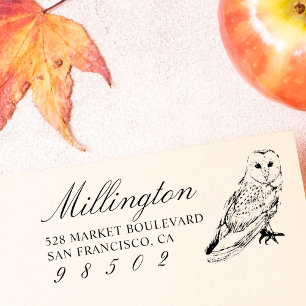 Carimbo De Borracha Endereço do remetente desenhado mão do roteiro d