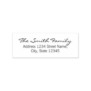 Carimbo De Borracha Endereço do remetente elegante moderno do nome de
