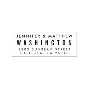 Carimbo De Borracha Endereço do remetente moderno feito sob encomenda