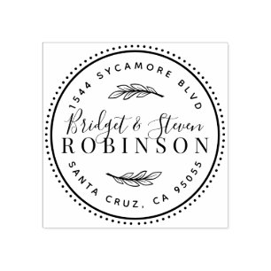 Carimbo De Borracha Endereço do remetente rústico do roteiro do casa