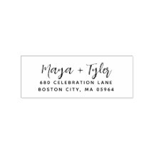 Endereço Manuscrito em Letra Moderna Elegante