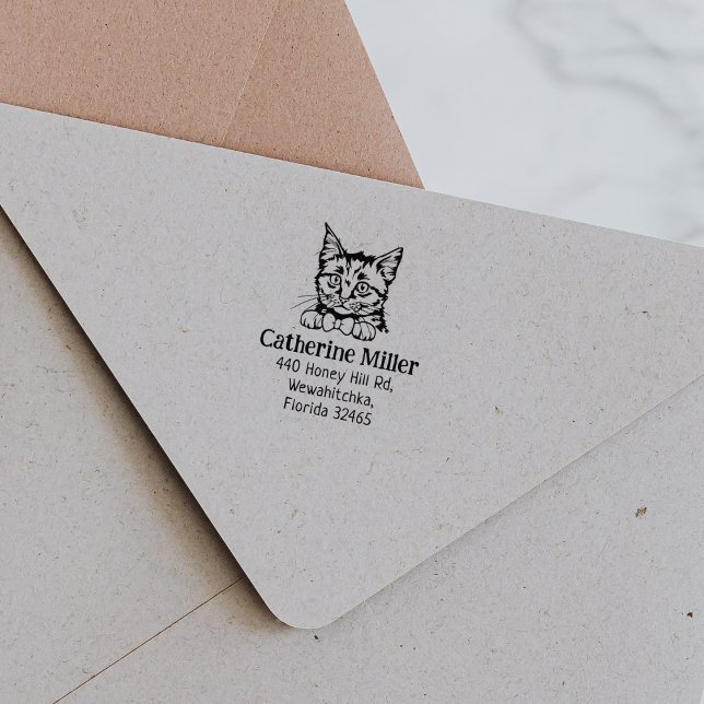 Carimbo De Borracha Endereço para devolução de cabelo curto na Europa (Criador carregado)