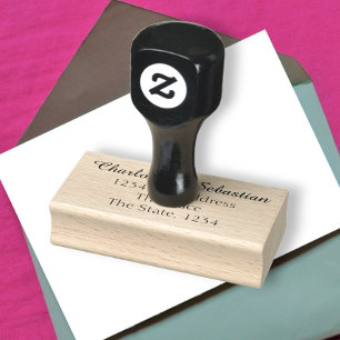 Carimbo De Borracha Endereço personalizado costume