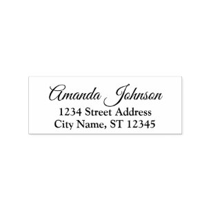 Carimbo De Borracha Endereço Real do RSVP do Nome da Família Persona