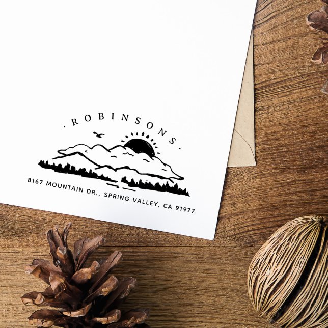 Carimbo De Borracha Endereços de Retorno da Família Rustic do Vale do  (Criador carregado)