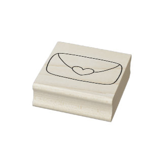 Carimbo De Borracha Envelope com adesivo cardíaco