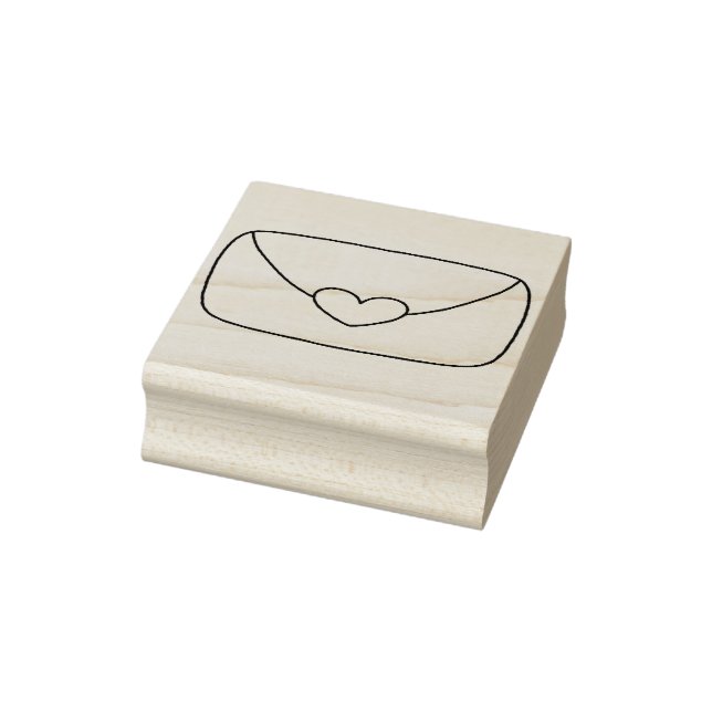 Carimbo De Borracha Envelope com adesivo cardíaco (Carimbo)