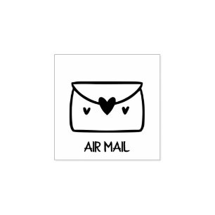 Carimbo De Borracha Envelope de Correio Aéreo