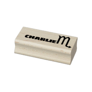 Carimbo De Borracha Escorpião Zodíaco Sinal Legal Nome Personalizado